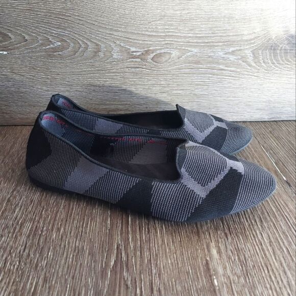 Skechers Cleo “Sherlock” Flats Black and Gray Size 7.5 - Picture 1 of 9